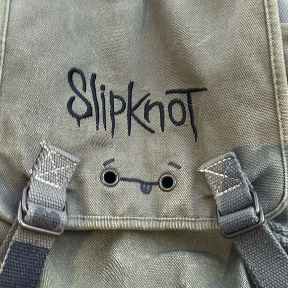 Slipknot Canvas Drawstring Vintage Backpack Y2K Bioworld - Picture 2 of 14